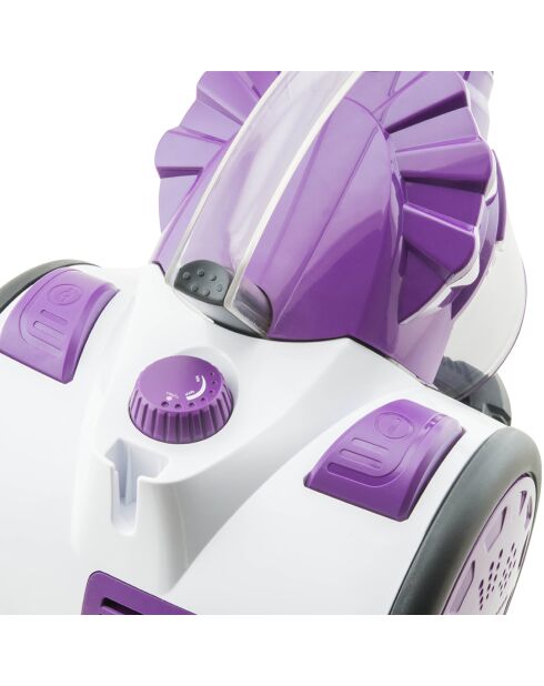 Zwart/paarse multicyclonische stofzuiger zonder zak - 1,5 liter