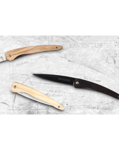 Couteau bois olivier aventurier naturel - 20 cm