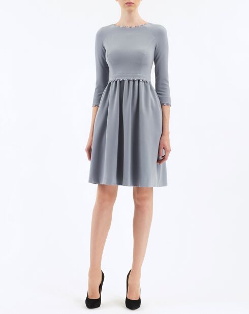 Robe manches 3/4 grise