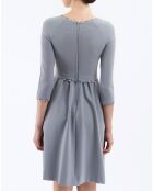 Robe manches 3/4 grise