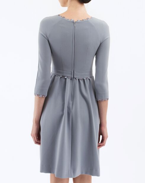 Robe manches 3/4 grise