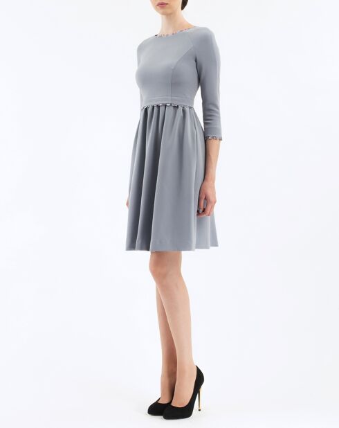 Robe manches 3/4 grise