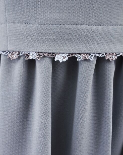 Robe manches 3/4 grise