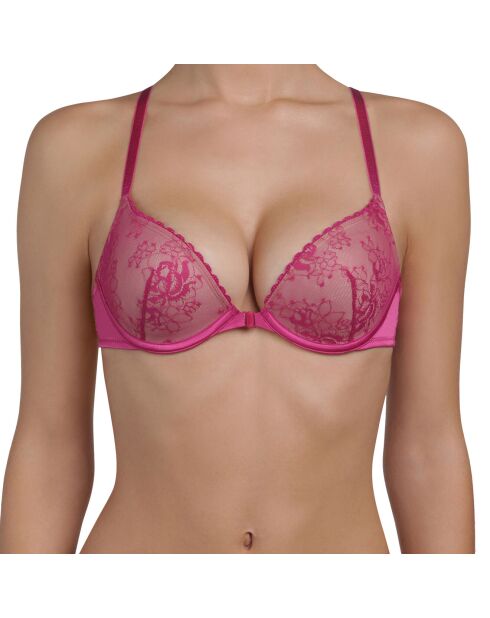 Esclusivo reggiseno imbottito rosa scintillante