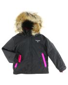 Veste de Ski Heidi col fausse fourrure noire