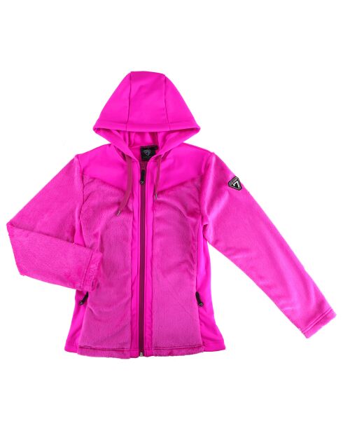 Veste zippée bi-matières Snorkies rose ultra