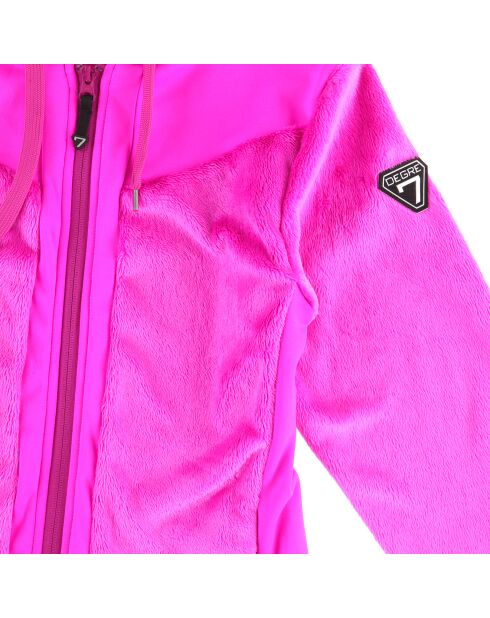 Veste zippée bi-matières Snorkies rose ultra