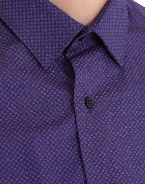 Chemise ajustée Jacta imprimée  violette