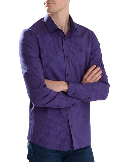 Chemise ajustée Jacta imprimée  violette