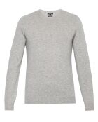 Pull 100% Cachemire Zerro col rond gris clair