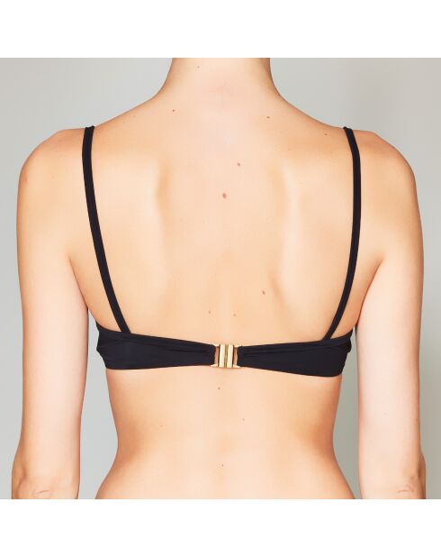 Haut de maillot de bain Balconnet noir/rouge