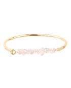 Jonc Célie Quartz en laiton doré