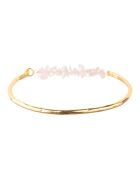 Jonc Célie Quartz en laiton doré