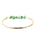 Jonc Célie Chrysoprase en laiton doré