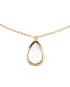 Collier Lila Cristal en laiton doré