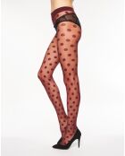 Collants Couture Légendaire 20 deniers à pois bordeaux