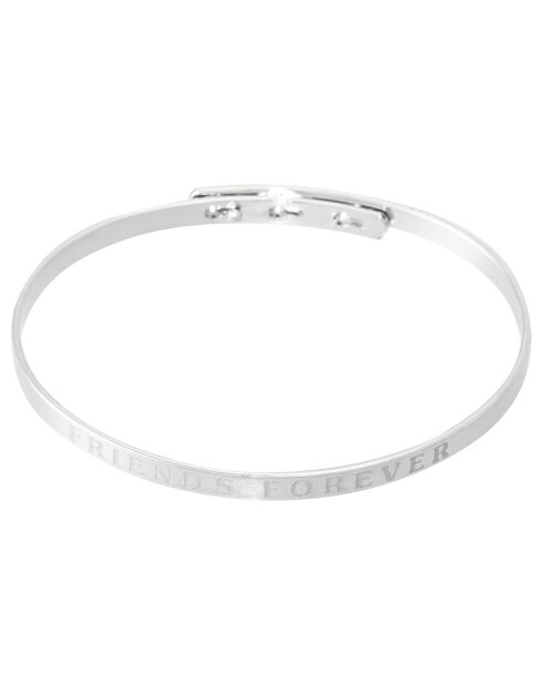 Friends Forever silbernes Messingarmband
