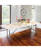 Table pliante blanche - L.180 cm