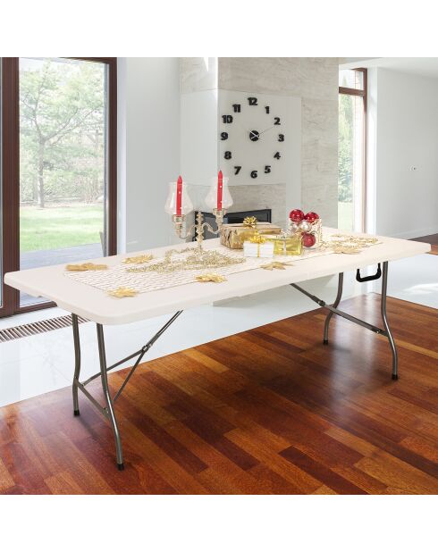 Table pliante blanche - L.180 cm