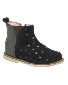 Boots en Cuir Mooky noir/argenté