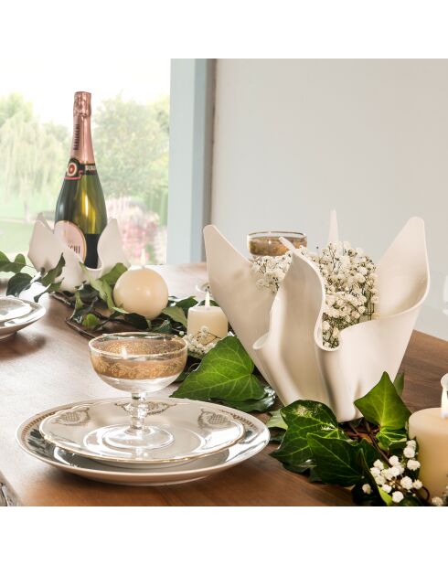 Vase Luna blanc - D.22xH.21 cm