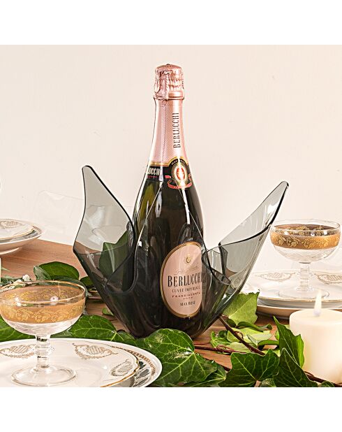 Vase Mia fumé transparent - D.22xH.21 cm