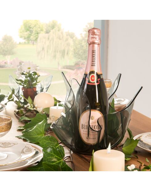 Vase Donna fumé transparent - 21x17x14 cm