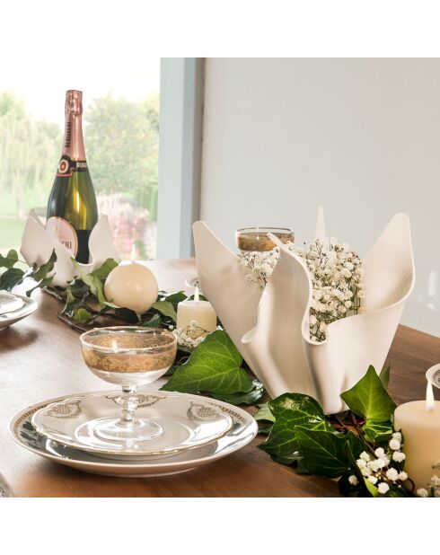 Vase Pio blanc - 21x17x14 cm