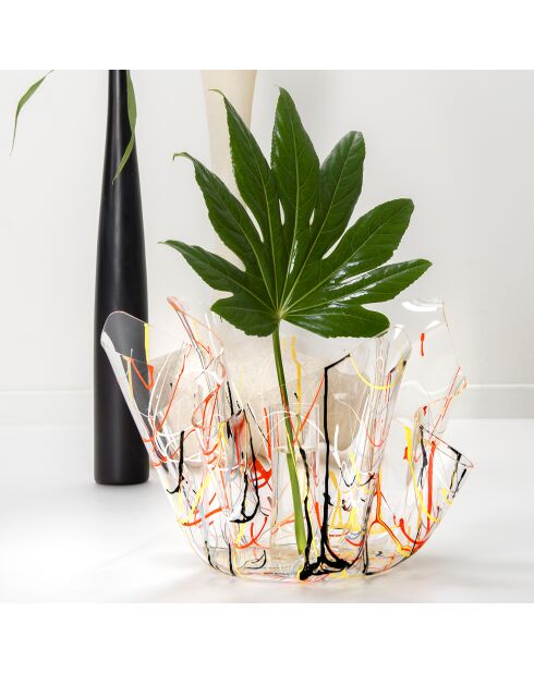 Vase Arty multicolore - 35x35x25 cm