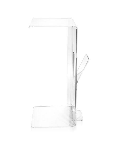 Bout de canapé classique transparent - 28x40x70 cm