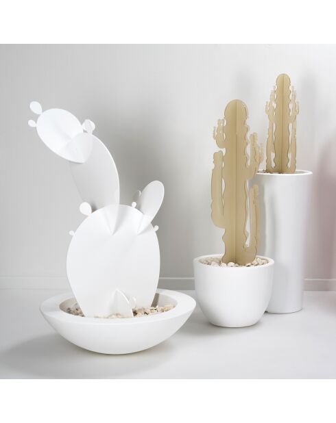 Cactus décoratif blanc - 42x40x91 cm