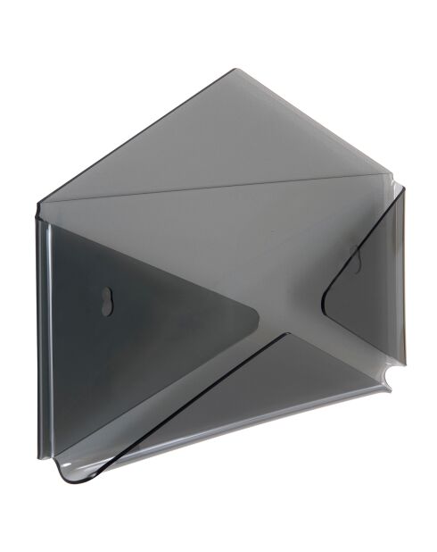 Porte-documents mural fumé transparent - 37x27x50 cm
