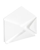 Porte-documents mural blanc - 37x27x7 cm