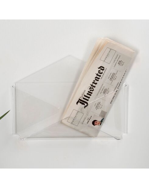 Porte-documents mural transparent - 37x27x7 cm