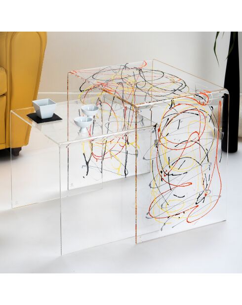 Mesita multicolor Arty - 40x50x50 cm