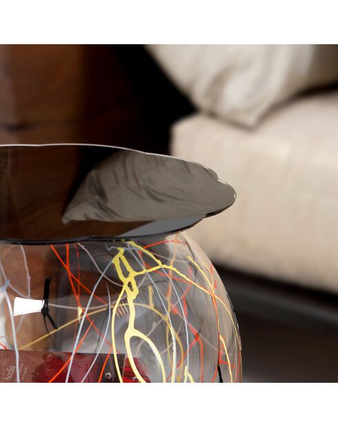 Mobile contenitore Arty nero/multicolore - D.40xH.55 cm