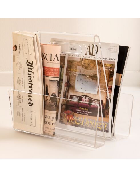 Porte-documents classique transparent - 37x16x32 cm