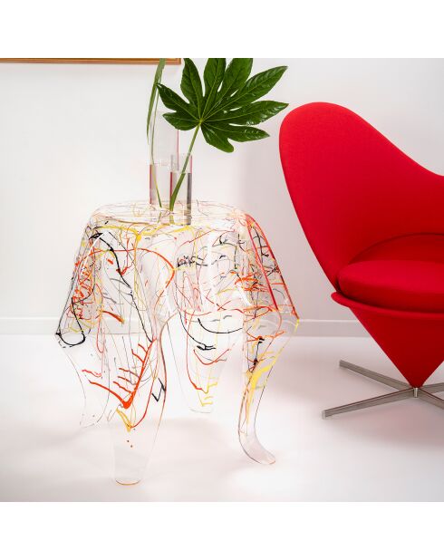 Table d'appoint Arty multicolore - D.65xH.50 cm