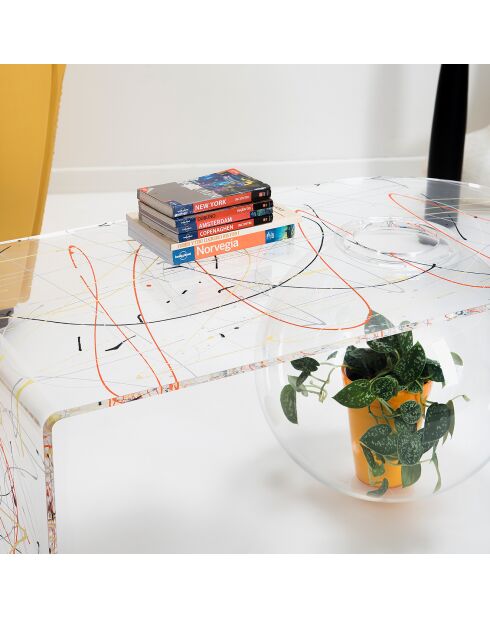 Table basse Arty multicolore - 90x48x40 cm