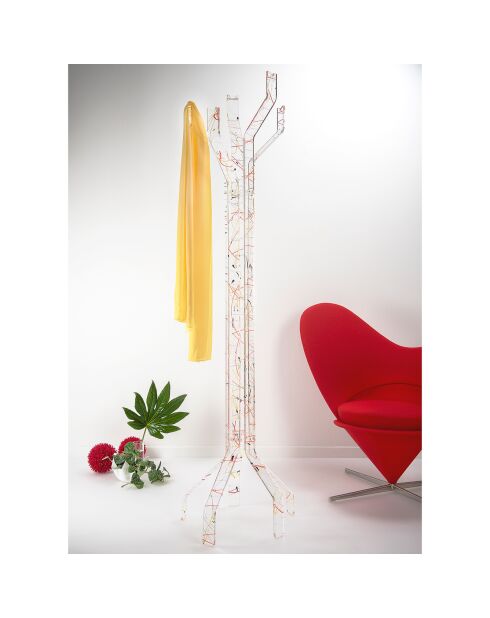 Porte manteau arty multicolore - D.50xH.180 cm