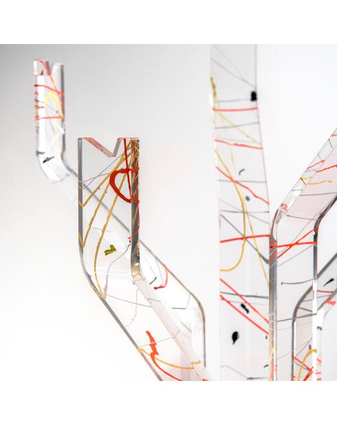 Porte manteau arty multicolore - D.50xH.180 cm