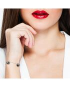Bracciale Trilogy in oro bianco e perle di Tahiti nere