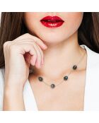 Prestige Halskette aus Weißgold: Schwarze Tahitiperlen