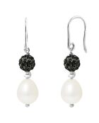 Boucles d'oreilles Timide Argent Perles d'Eau Douce blanches