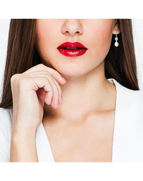 Boucles d'oreilles Nerveuse Argent Perles d'Eau Douce blanches