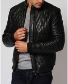 Doudoune en Cuir Javier noire
