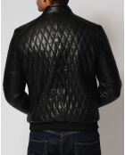 Doudoune en Cuir Javier noire
