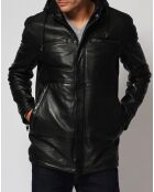 Manteau en Cuir Jordan noir
