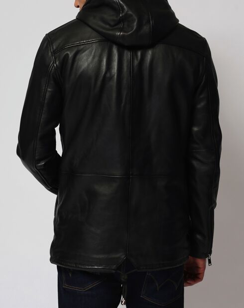 Manteau en Cuir Jordan noir