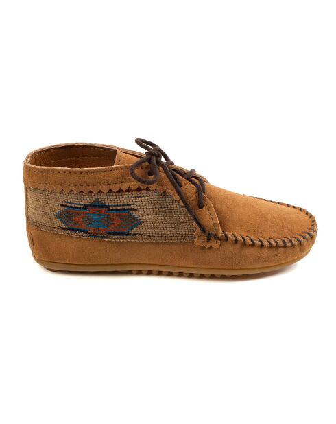 El Paso II Stiefel aus taupefarbenem Samt